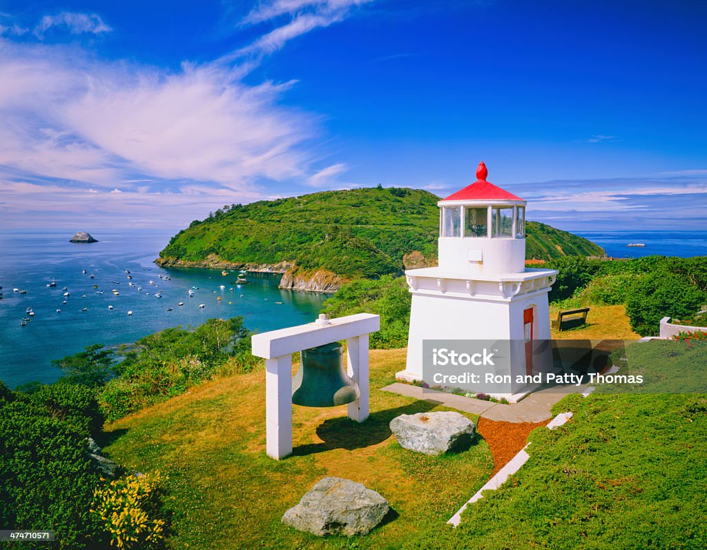 Trinidad Lighthouse in northern California Trinidad Lighthouse and bay in northern California Lighthouse Stock Photo