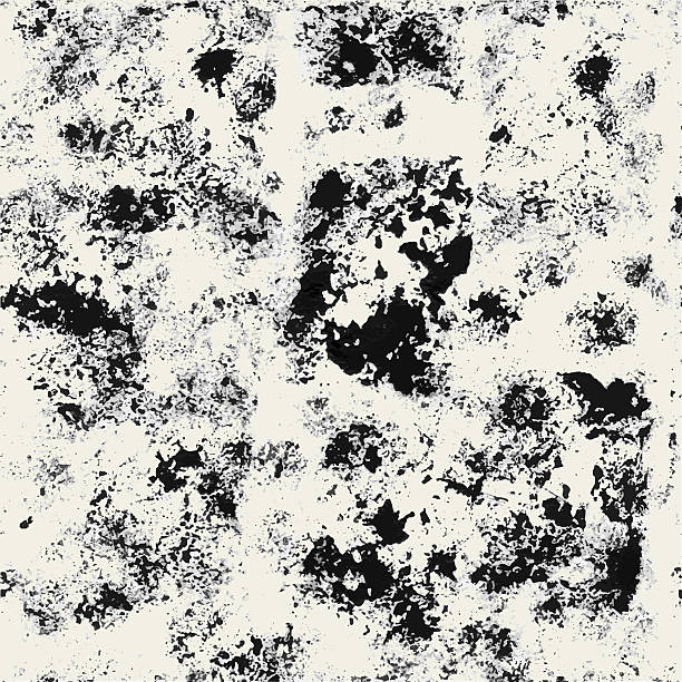 ilustraciones, imágenes clip art, dibujos animados e iconos de stock de textura patrón sin costuras.   fondo abstracto con blots color negro.   monocromo de creative - watercolor painting backgrounds abstract textured effect