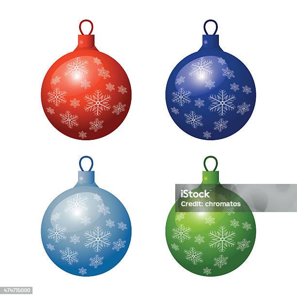 Christmas Firtree Decorations Icon Set Stock Illustration - Download Image Now - 2015, Abstract, Celebration