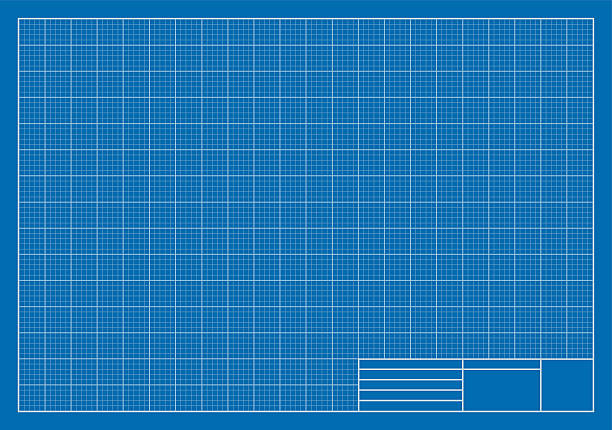 드래프팅 청사진, 그리드, 아키텍처 - engineering drafting plan drawing stock illustrations