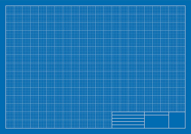 Drafting Blueprint, Grid, Architecture Vector Illustration of a Drafting Blueprint. Best for Architecture, Construction, Backgrounds, Design, Planning Concept. blueprint backgrounds stock illustrations