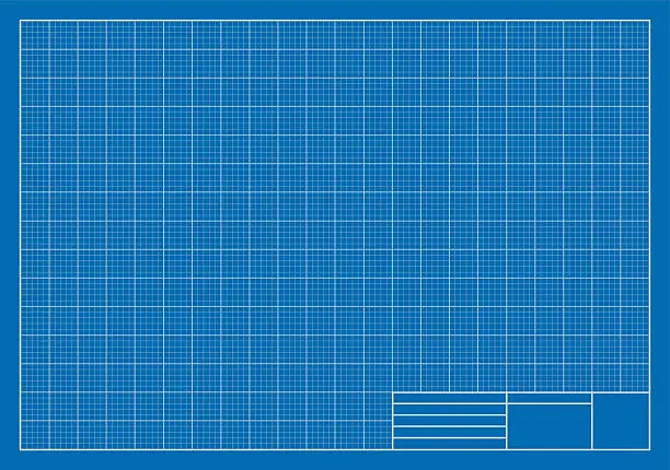 Vector illustration of Drafting Blueprint, Grid, Architecture