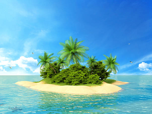 istock 3d rendered illustration of a tropical island 474716074