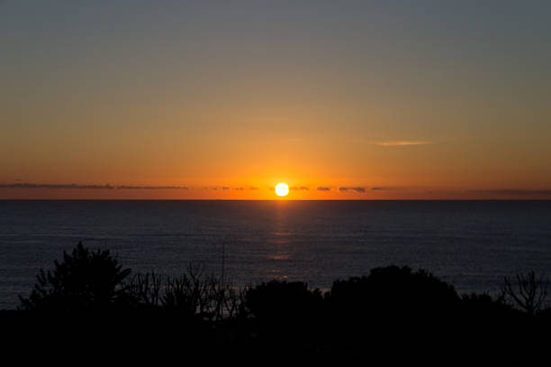 beautiful sunrise in spain stock photo