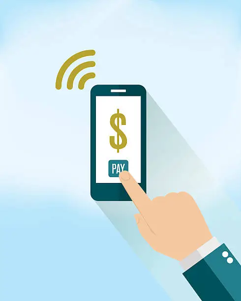 Vector illustration of Mobile Payment on Smartphone
