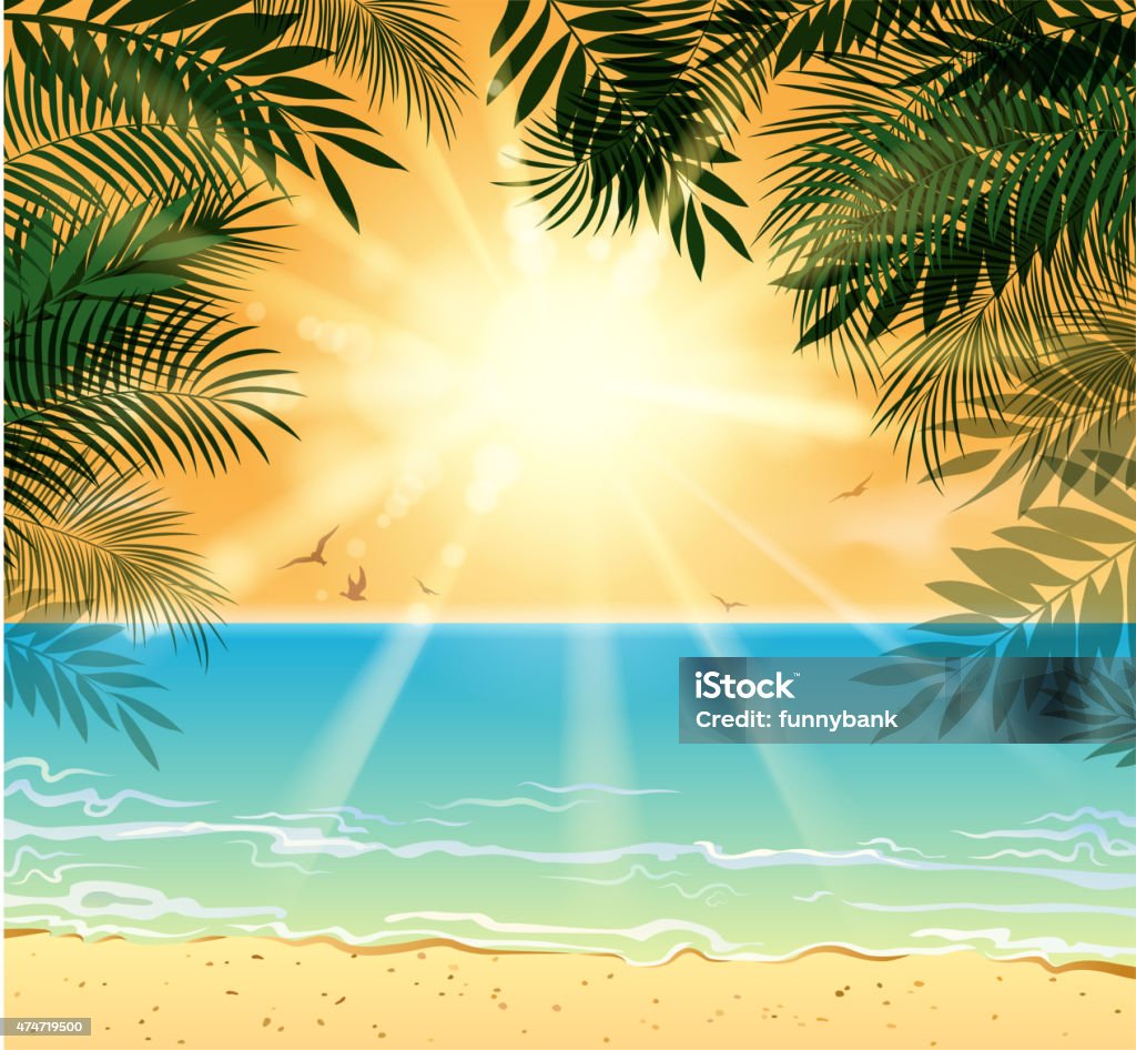 Vista de verano - arte vectorial de 2015 libre de derechos