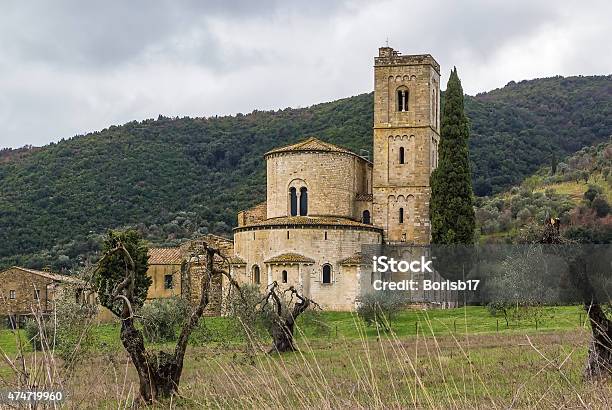 Abbey Of Sant Antimo Italy Stock Photo - Download Image Now - 2015, Abbazia Di Sant'antimo, Abbey - Monastery