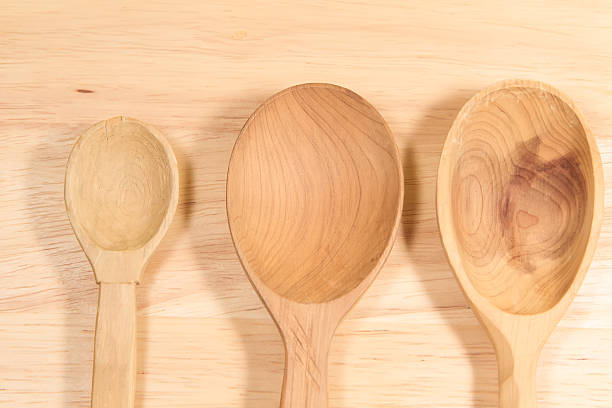 istock three wooden spoons on the kitchen cutting Board 474720296