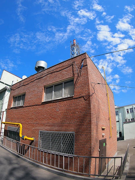 istock Boiler house with a gas pipe 474720492