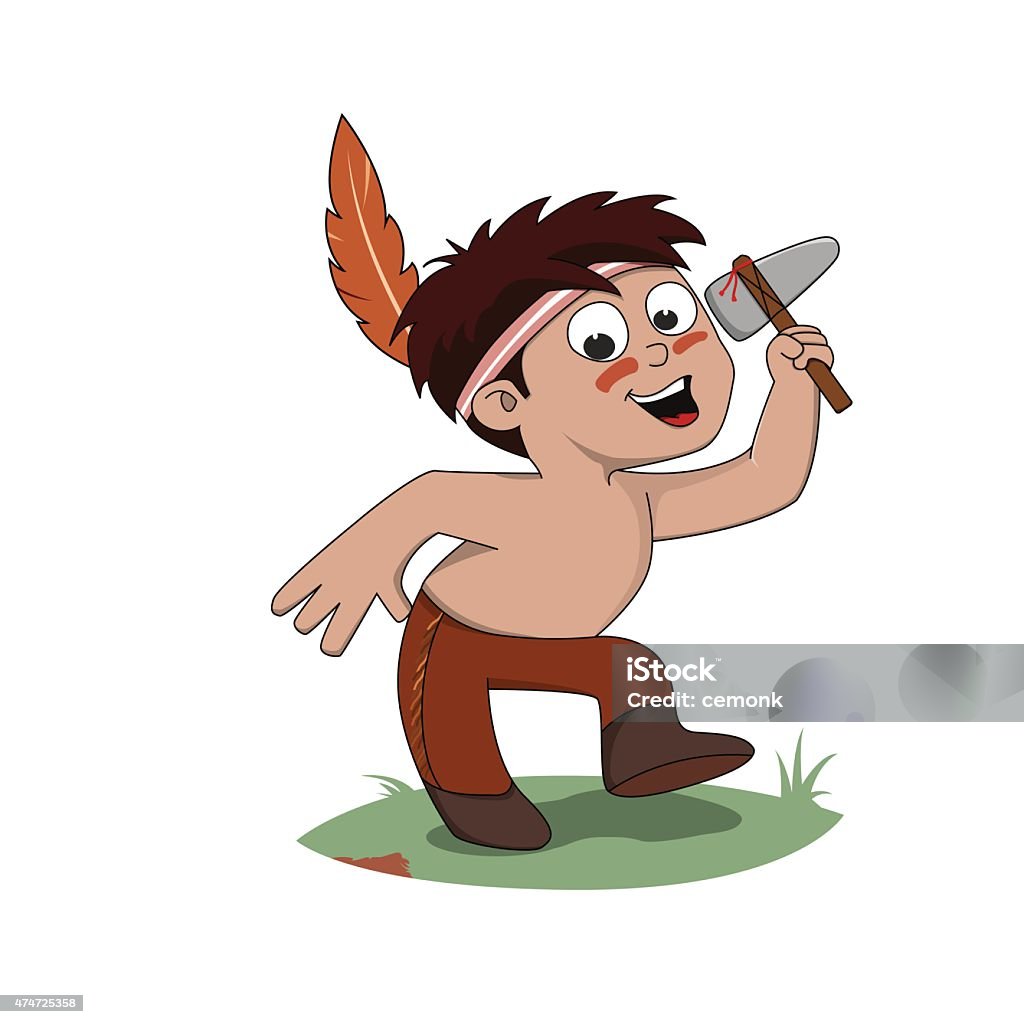 Indian Kid Boy playing indian 2015 stock vector