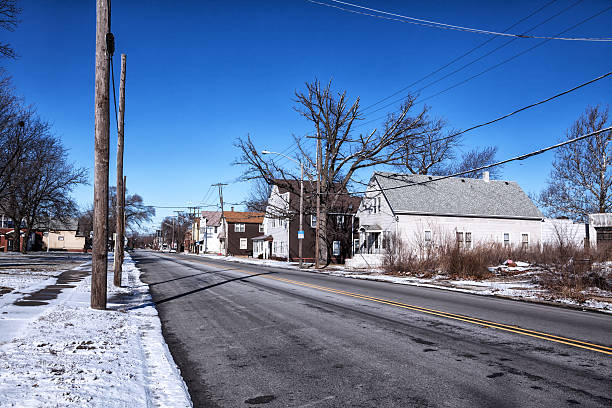 istock Small midwest town in winter. Riverdale, Chicago 474729171