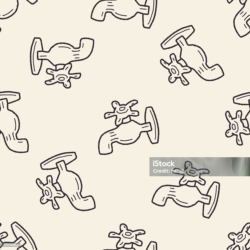 Faucet Doodle Seamless Pattern Background Stock Illustration - Download ...