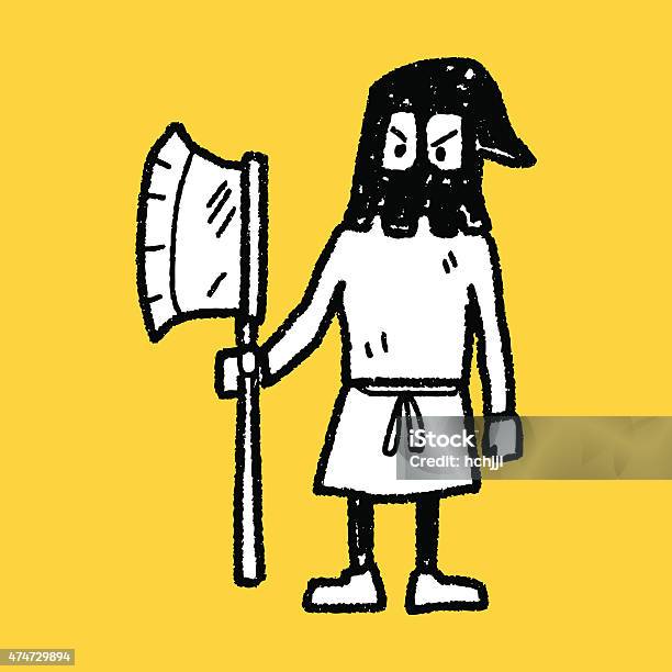 Executioner Simple Drawing Executioner People Doodle Stock Illustration - Download Image Now ...