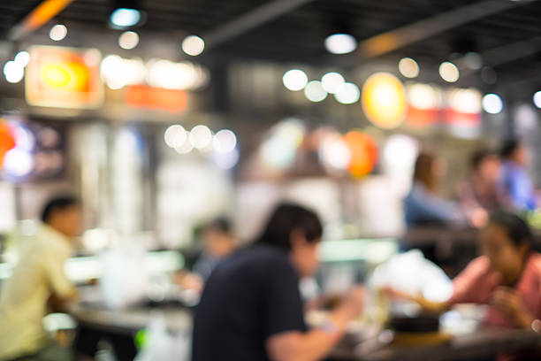 istock Food court and customer blurred background with bokeh 474730486