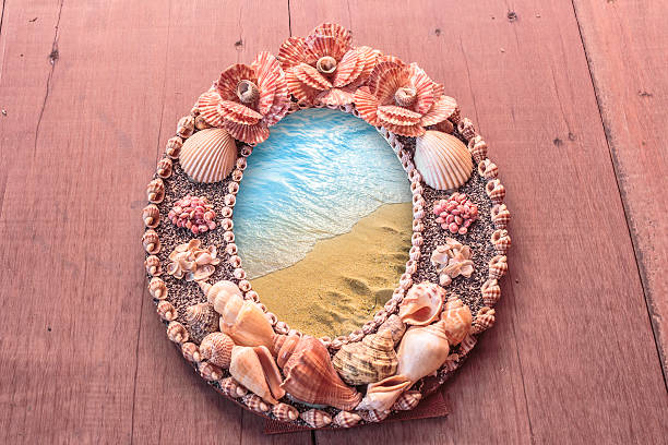 istock Frame picture made from shells. seas in the frame. 474730510