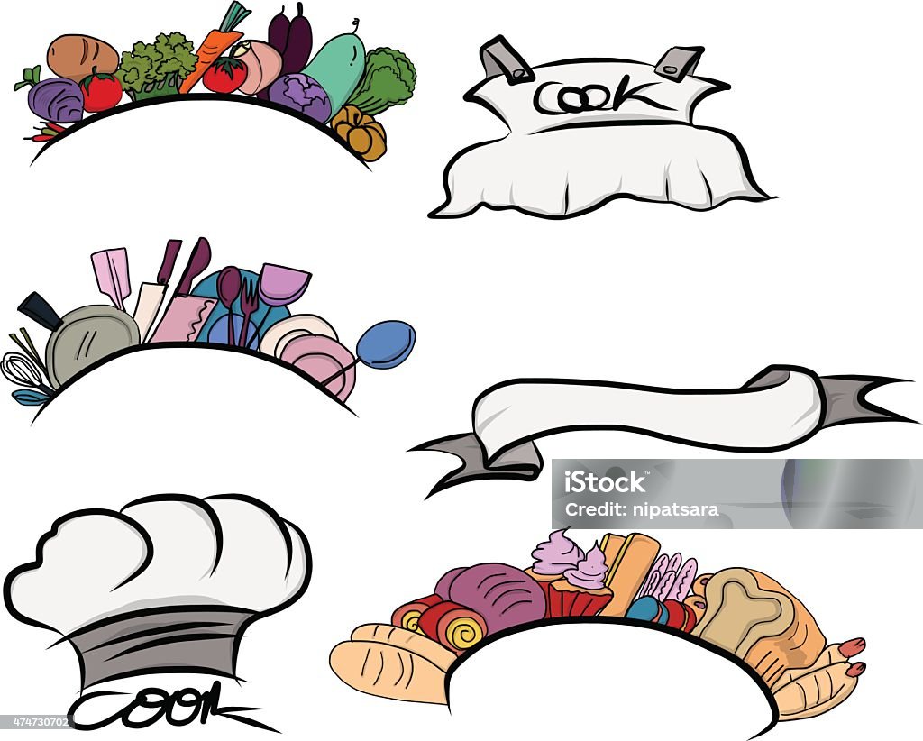 Cooking Label Drawing Hand Drawn Label Cooking Stock Illustration - Download Image Now - 2015 ...