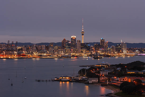 istock nightscape of Auckland waterfront 474730952