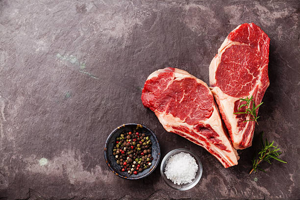 istock Heart shape Raw fresh meat Ribeye Steak 474731082