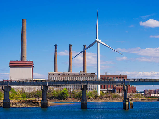 Eco power, wind turbine in the city