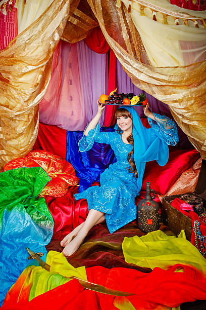 istock Asian Beauty holding a fruit platter 474733068