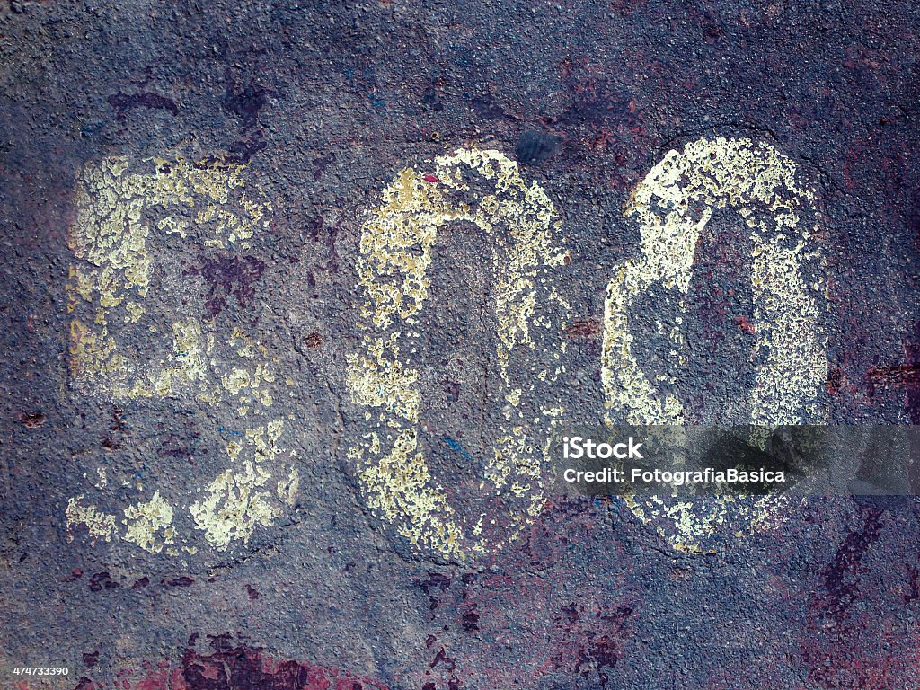 Five hundred meters The number five hundred painted over asphalt floor  2015 Stock Photo