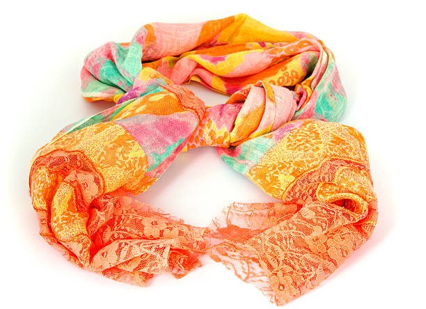 istock Colorful indian scarf tied up isolated 474737064