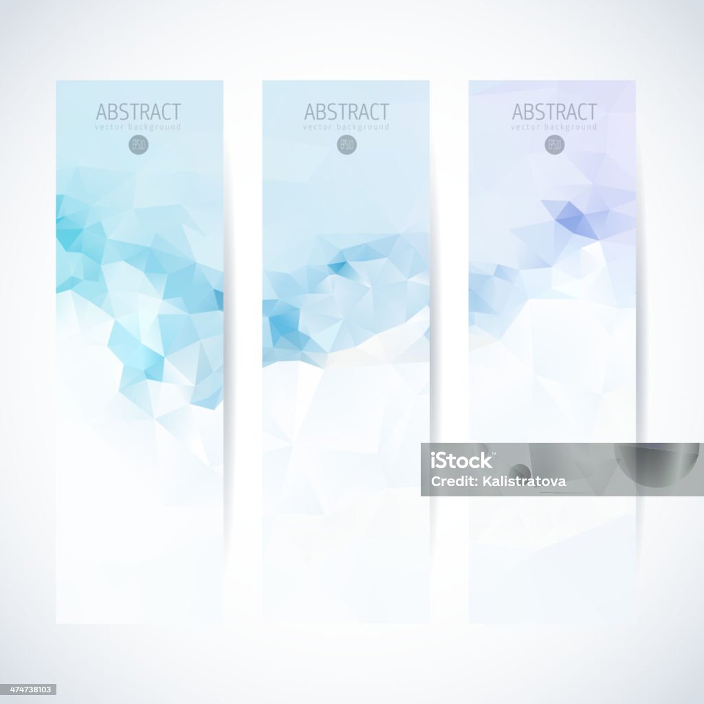 Mosaico abstrato banners verticais conjunto - Vetor de Abstrato royalty-free