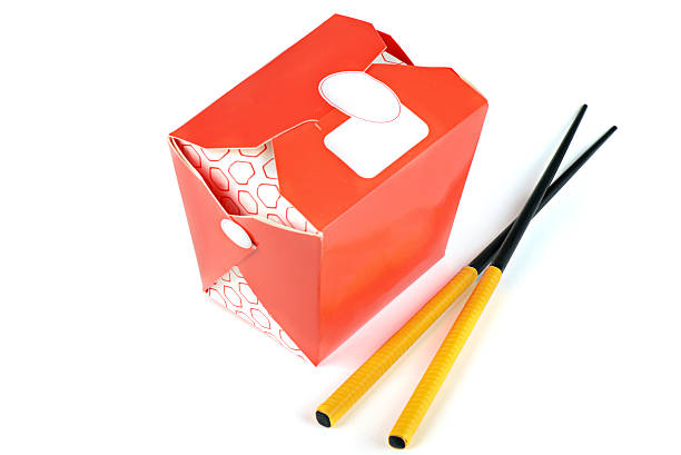 istock Chinese take away red food box 474742018