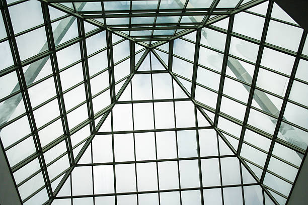 Glass structure stock photo