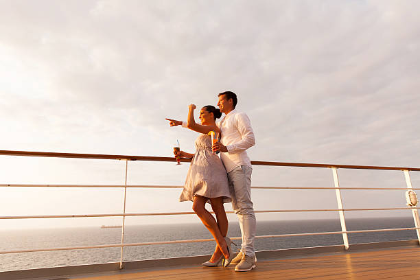 istock lovely young couple on cruise 474753200