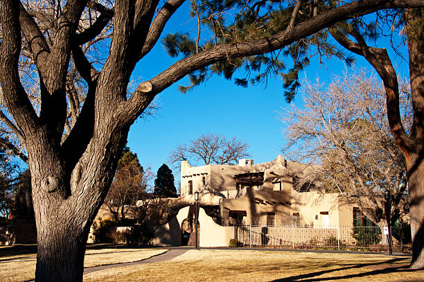 istock Southwest Style Home, Trees and Grass around Residence 474760113