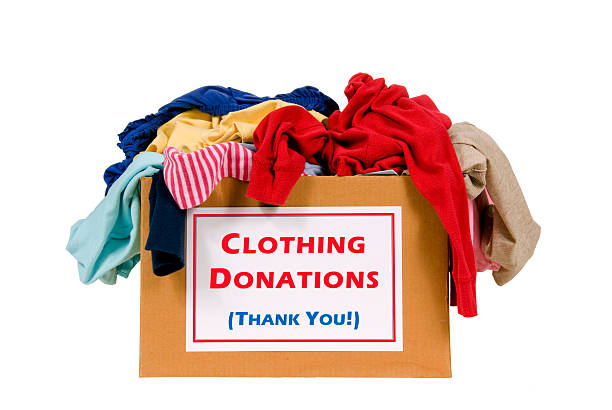 istock Donation Box Of Clothes Isolated 474767658
