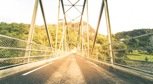 istock Fjord by the Highway thorugh an iron bridge in Norway 474767870
