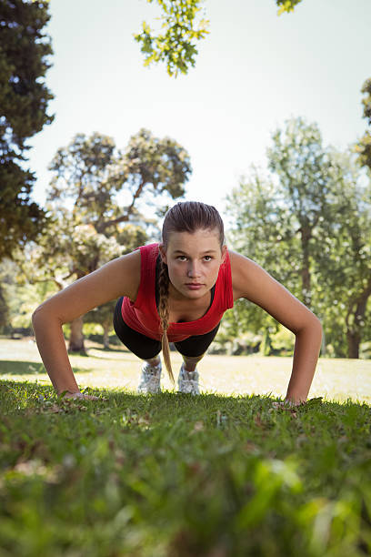istock Fit woman in plank position 474767980