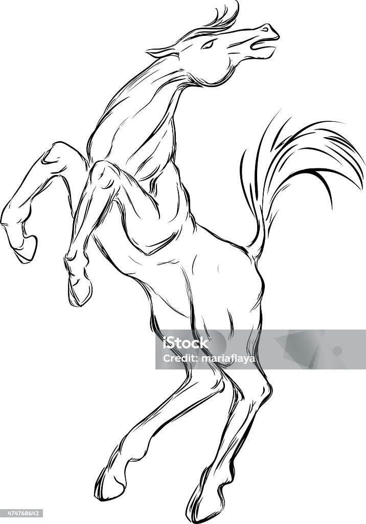 Sketch of horse 2015 stock vector