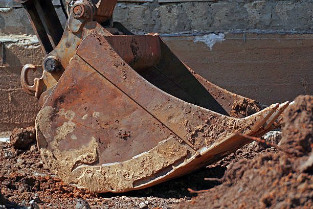 istock ladle of an excavator at a construction 474775008