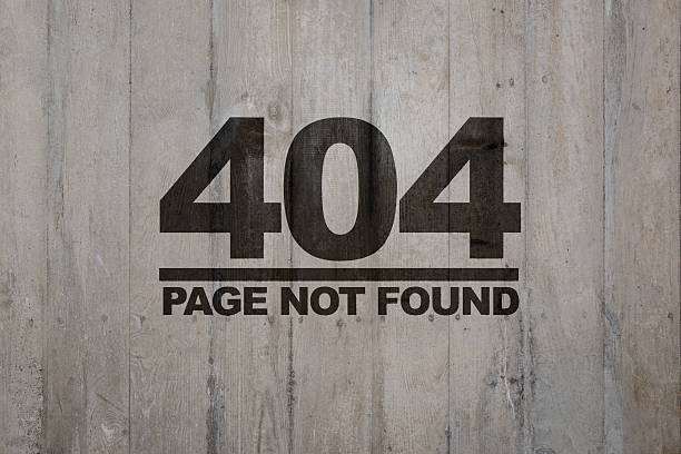 404 pagina non trovata - - meldung foto e immagini stock