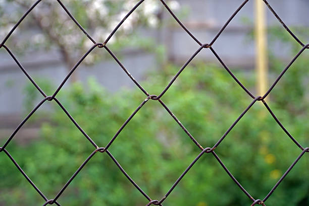 istock fence of metal wire 474778550