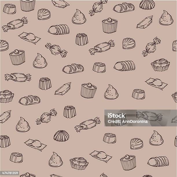 패턴 초콜릿 0명에 대한 스톡 벡터 아트 및 기타 이미지 - 0명, 달콤한 음식, 배경-주제