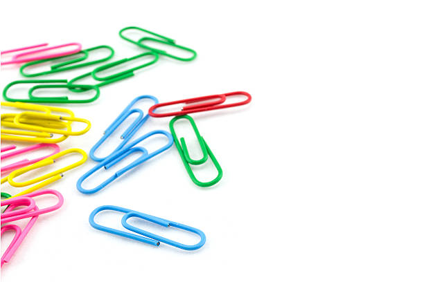 istock Pile of color clips on white background 474781590