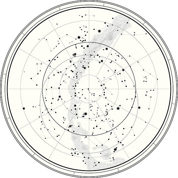 astronomical celestial map - orion bulutsusu stock illustrations