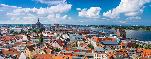 Rostock, Germany Rostock, Germany town skyline. rostock photos stock pictures, royalty-free photos & images
