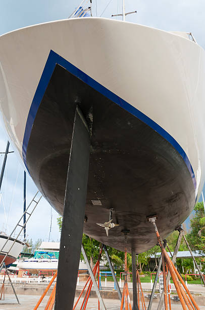 istock Sailboat in a maintenance progress at shipyard 474787488