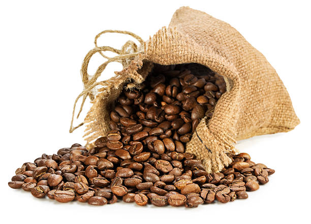 istock bag with coffee beans isolated on the white background 474790202