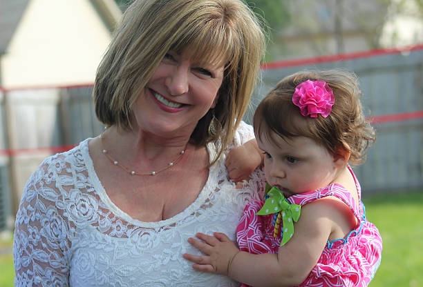 istock Grandmother and Granddaughter Pose For Camera 474790452