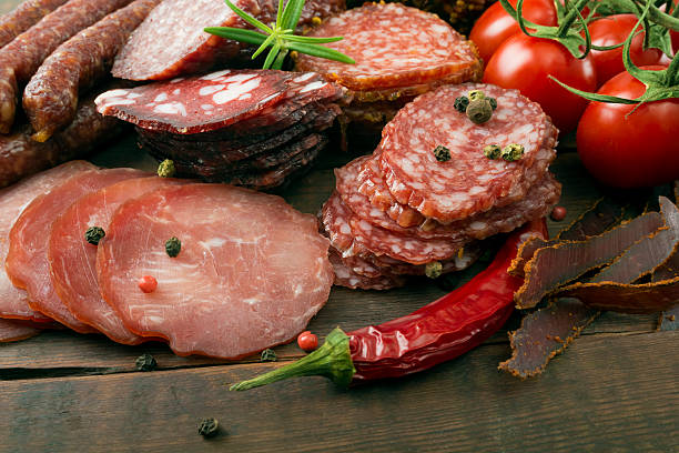 istock Smoked sausage with rosemary and peppercorns 474791010