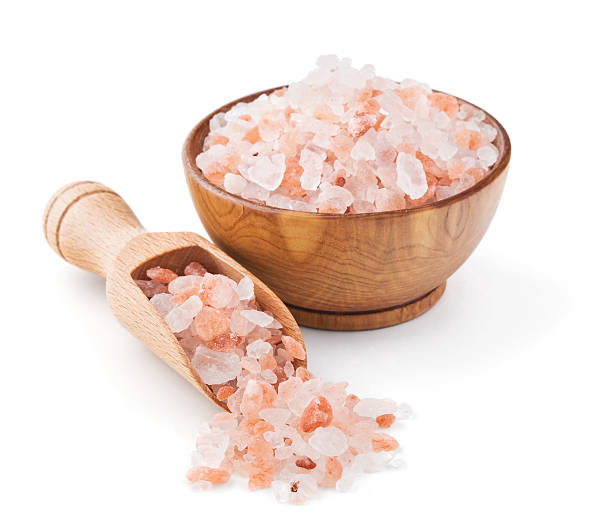 istock Himalayan pink salt in a wooden bowl 474791094