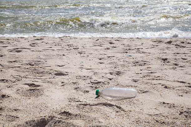istock Trash on the sea beach 474795808