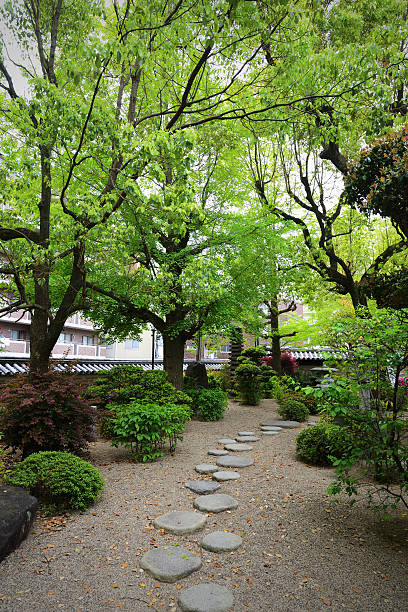 Japanese garden. Japanese garden in Shitennoji temple at Osaka city. shitenno ji stock pictures, royalty-free photos & images