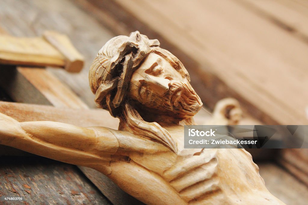 crucified Jesus Christ on the cross Holy cross with crucified Jesus Christ  (details) 2015 Stock Photo